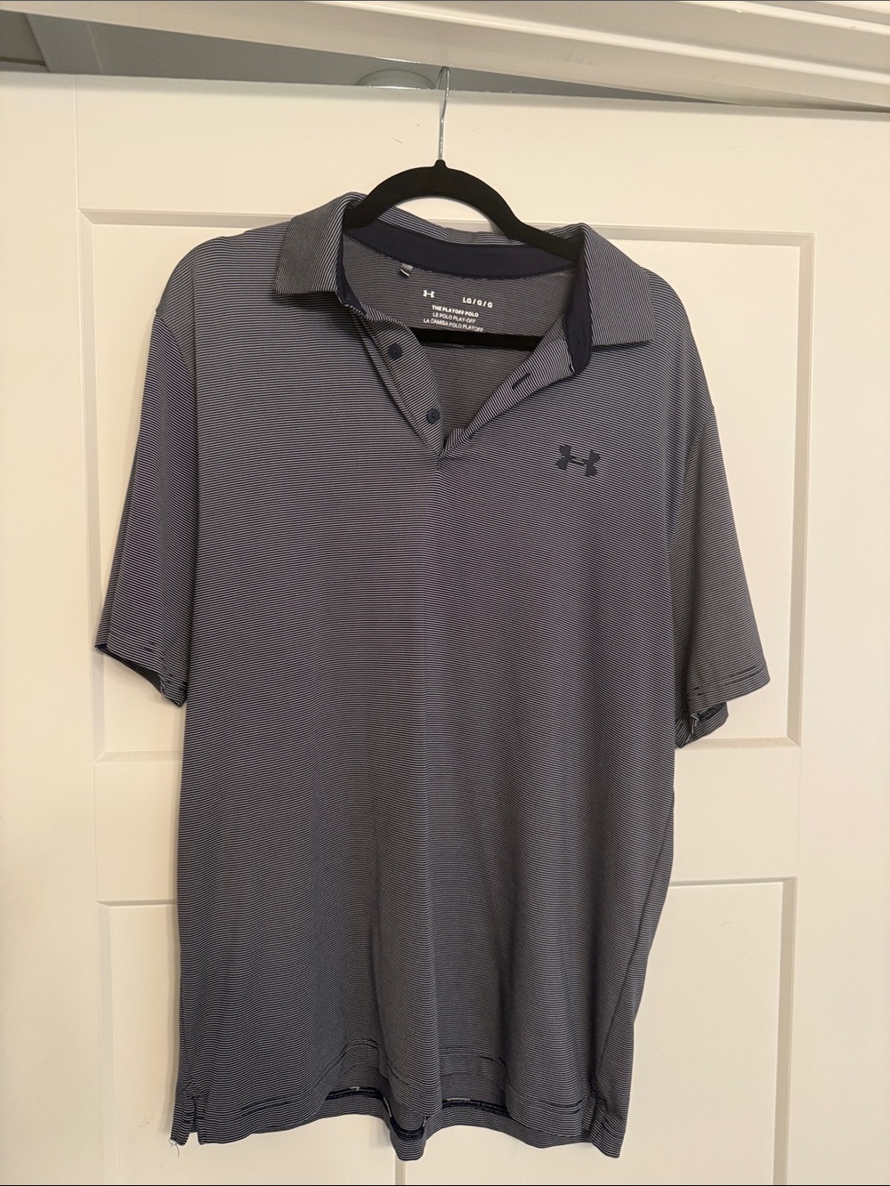 Under Armour Men’s Navy blue striped Performance Polo